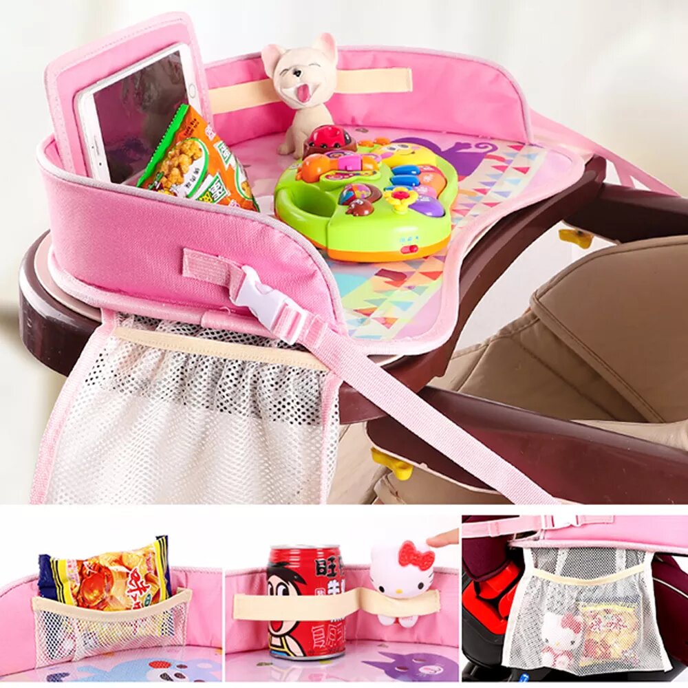 Portable Waterproof Baby Travel Car Tray